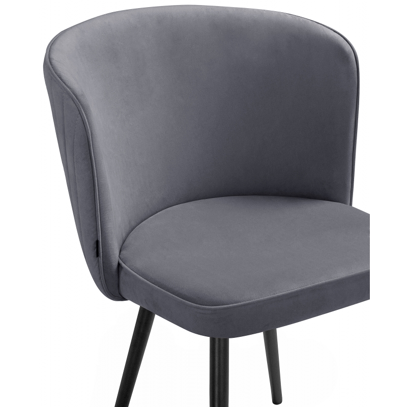 Стул на металлокаркасе Флайбур velutto 32/ черный