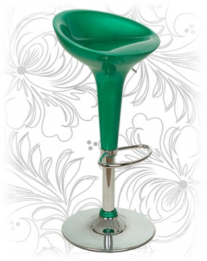 Барный стул BOMBA Зеленый металлик
