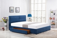 Двуспальная кровать Мерида бежевая/синяя